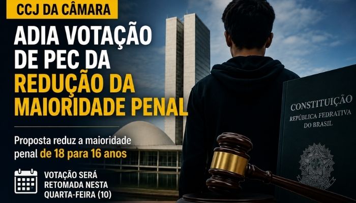 CCJ da Câmara adia votação de PEC que reduz a maioridade penal para 16 anos