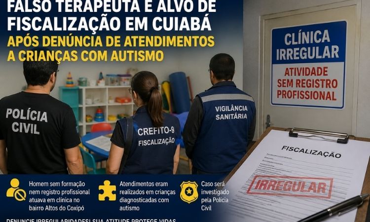 Falso terapeuta é alvo de fiscalização em Cuiabá
